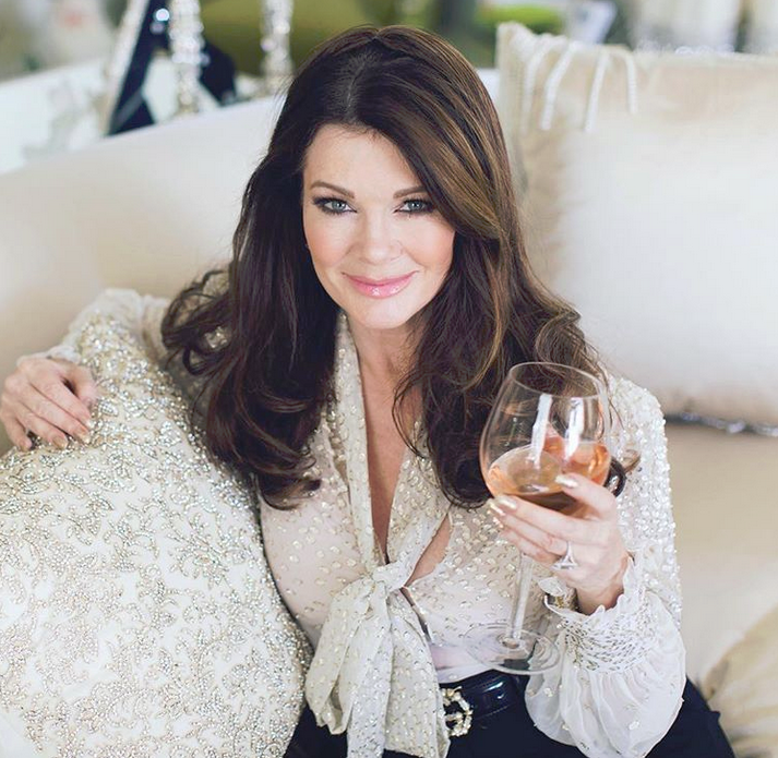 Lisa Vanderpump With a Big Glass of Wine