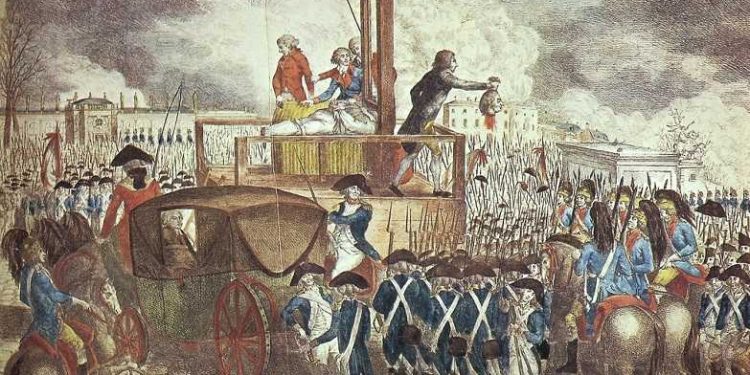 Boze Franse demonstranten verleggen focus van pensioenfiasco naar Macron zelf – “Ken je de guillotine?”  1 Boze Franse demonstranten verleggen focus van pensioenfiasco naar Macron zelf – “Ken je de guillotine?”