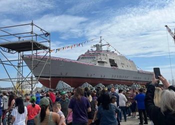 Future USS Cleveland Launched and Christened