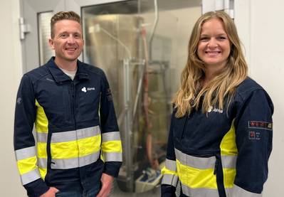 Rune Tveit, Project Manager and Caroline Stephansen, Manager Test & Assembly (Photo: Alma Clean Power)