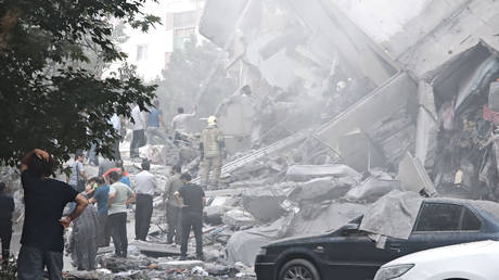 Nobonyad Square following Israeli airstrikes, Tehran, Iran, June 13, 2025.