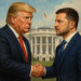 Illustration of Donald Trump and Volodymyr Zelensky meeting, symbolizing the upcoming August 18 talks and expectations for US–Ukraine relations."