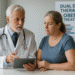 lt Text: "Doctor holding a prescription pad with dual drug therapy notes for obesity treatment, symbolizing modern medical research and weight loss solutions.